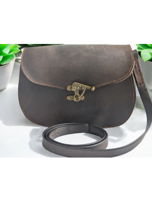 Brown Leather Saddle Bag